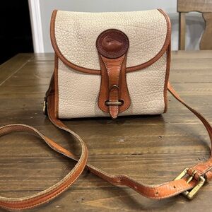 Vintage Dooney & Bourke All-Weather Leather Essex Crossbody in Cream